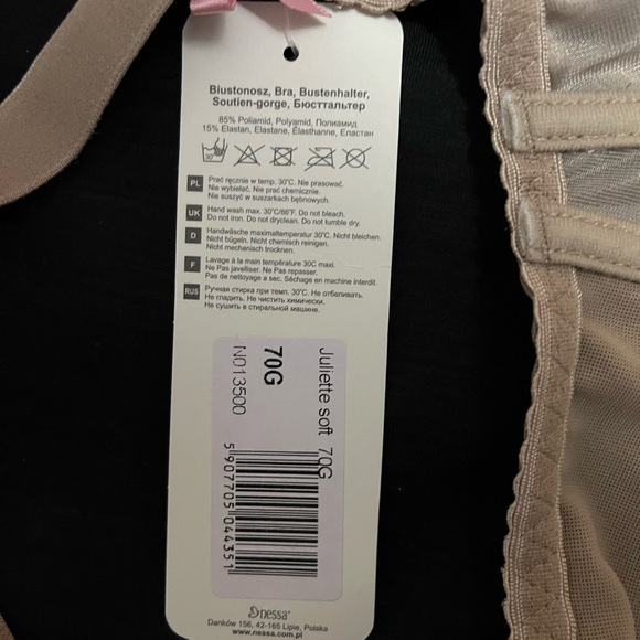 NWT Nessa Bra Soft Juliette 32F UK 32G US 70G EU embroidery - Picture 7 of 10